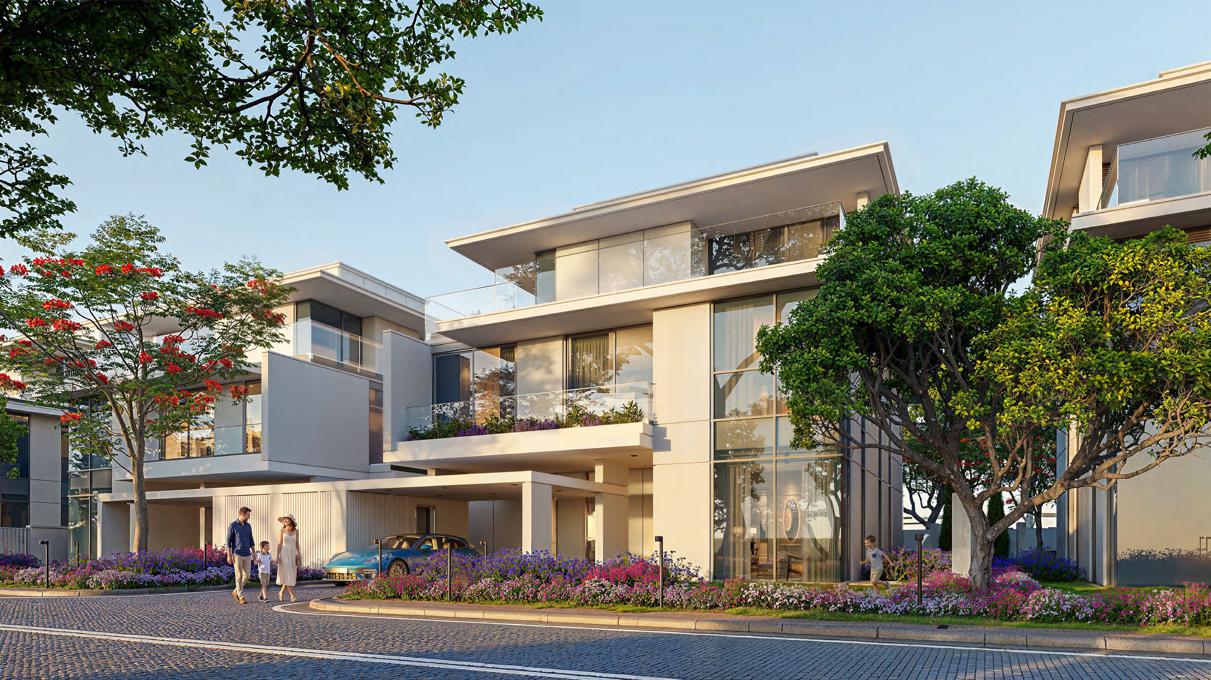 Azizi Florence — Villa exterior with landscaped street