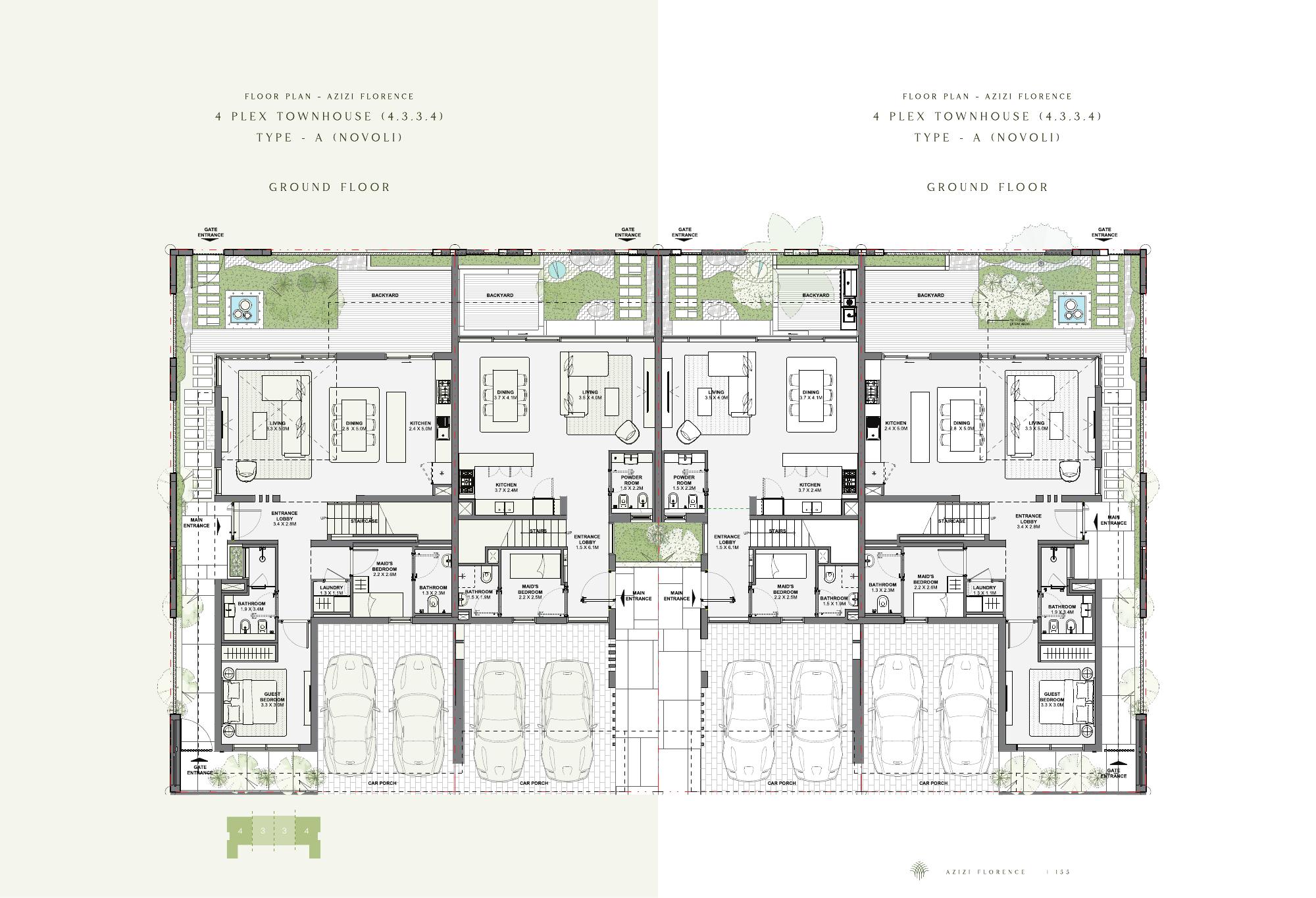 3–4 Bedroom Townhouses — Ground floor